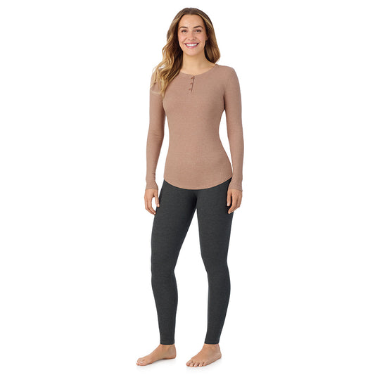 Stretch Rib Long Sleeve Henley | Cuddl Duds