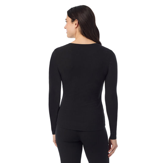 Stretch Rib Long Sleeve Crew | Cuddl Duds
